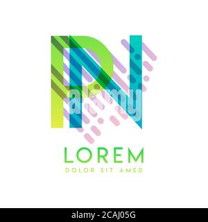 PN logo with the theme of galaxy speed and style that is suitable for creative and business industries. NP Letter Logo design for all webpage media an Stock Vector