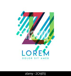 ZU logo with the theme of galaxy speed and style that is suitable for creative and business industries. UZ Letter Logo design for all webpage media an Stock Vector