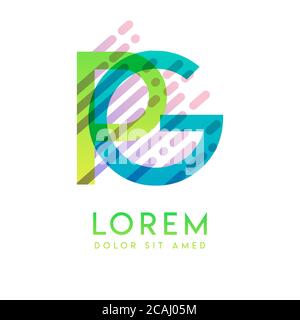 PG logo with the theme of galaxy speed and style that is suitable for creative and business industries. GP Letter Logo design for all webpage media an Stock Vector