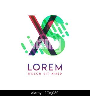 XS logo with the theme of galaxy speed and style that is suitable for creative and business industries. SX Letter Logo design for all webpage media an Stock Vector