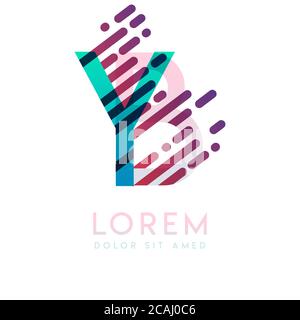 YB logo with the theme of galaxy speed and style that is suitable for creative and business industries. BY Letter Logo design for all webpage media an Stock Vector
