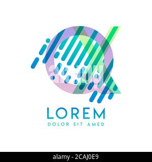 QX logo with the theme of galaxy speed and style that is suitable for creative and business industries. XQ Letter Logo design for all webpage media an Stock Vector