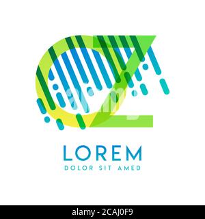 OZ logo with the theme of galaxy speed and style that is suitable for creative and business industries. ZO Letter Logo design for all webpage media an Stock Vector