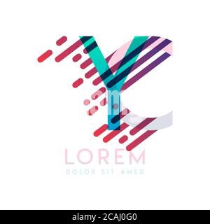 YC logo with the theme of galaxy speed and style that is suitable for creative and business industries. CY Letter Logo design for all webpage media an Stock Vector