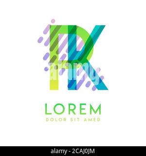 PK logo with the theme of galaxy speed and style that is suitable for creative and business industries. KP Letter Logo design for all webpage media an Stock Vector