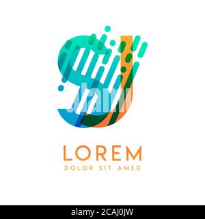 SJ logo with the theme of galaxy speed and style that is suitable for creative and business industries. JS Letter Logo design for all webpage media an Stock Vector