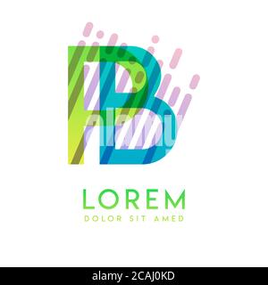 PB logo with the theme of galaxy speed and style that is suitable for creative and business industries. BP Letter Logo design for all webpage media an Stock Vector