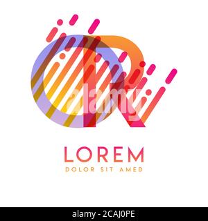 RO logo with the theme of galaxy speed and style that is suitable for creative and business industries. OR Letter Logo design for all webpage media an Stock Vector