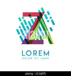 ZA logo with the theme of galaxy speed and style that is suitable for creative and business industries. AZ Letter Logo design for all webpage media an Stock Vector