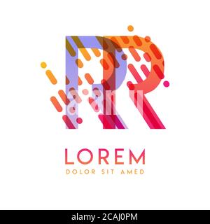 RR logo with the theme of galaxy speed and style that is suitable for creative and business industries. RR Letter Logo design for all webpage media an Stock Vector