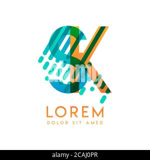 SK logo with the theme of galaxy speed and style that is suitable for creative and business industries. KS Letter Logo design for all webpage media an Stock Vector