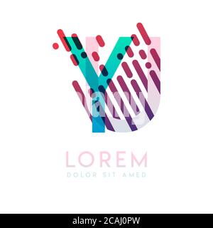 YU logo with the theme of galaxy speed and style that is suitable for creative and business industries. UY Letter Logo design for all webpage media an Stock Vector