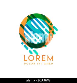SO logo with the theme of galaxy speed and style that is suitable for creative and business industries. OS Letter Logo design for all webpage media an Stock Vector