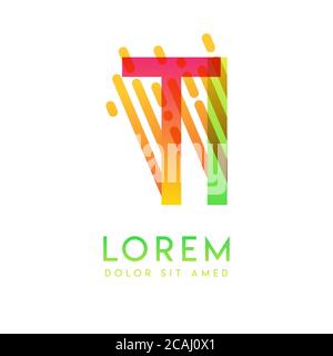 TI logo with the theme of galaxy speed and style that is suitable for creative and business industries. IT Letter Logo design for all webpage media an Stock Vector