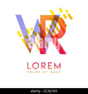 RW logo with the theme of galaxy speed and style that is suitable for creative and business industries. WR Letter Logo design for all webpage media an Stock Vector