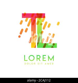 TL logo with the theme of galaxy speed and style that is suitable for creative and business industries. LT Letter Logo design for all webpage media an Stock Vector