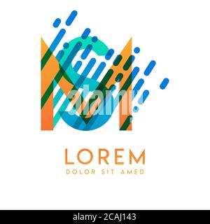 SM logo with the theme of galaxy speed and style that is suitable for creative and business industries. MS Letter Logo design for all webpage media an Stock Vector