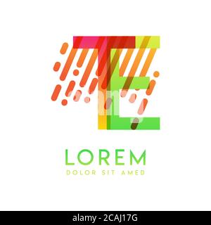 TE logo with the theme of galaxy speed and style that is suitable for creative and business industries. ET Letter Logo design for all webpage media an Stock Vector