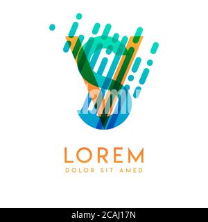 SV logo with the theme of galaxy speed and style that is suitable for creative and business industries. VS Letter Logo design for all webpage media an Stock Vector
