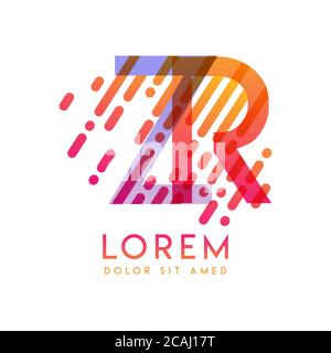 RZ logo with the theme of galaxy speed and style that is suitable for creative and business industries. ZR Letter Logo design for all webpage media an Stock Vector