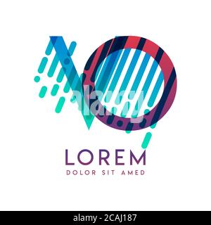 VO logo with the theme of galaxy speed and style that is suitable for creative and business industries. OV Letter Logo design for all webpage media an Stock Vector