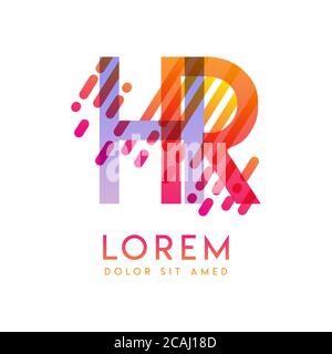 RH logo with the theme of galaxy speed and style that is suitable for creative and business industries. HR Letter Logo design for all webpage media an Stock Vector