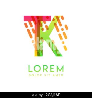 TK logo with the theme of galaxy speed and style that is suitable for creative and business industries. KT Letter Logo design for all webpage media an Stock Vector