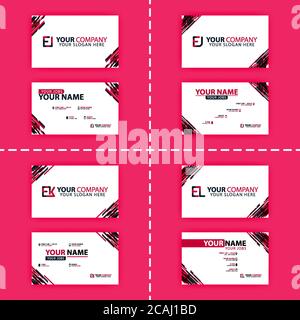 Business card colorful alphabet logo for promotion, marketing and advertising for companies, corporations, cooperatives and SME. suitable for print me Stock Vector