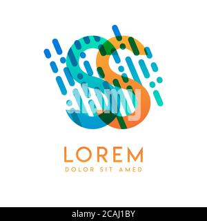SS logo with the theme of galaxy speed and style that is suitable for creative and business industries. SS Letter Logo design for all webpage media an Stock Vector