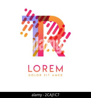 RT logo with the theme of galaxy speed and style that is suitable for creative and business industries. TR Letter Logo design for all webpage media an Stock Vector