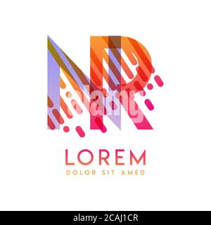 RN logo with the theme of galaxy speed and style that is suitable for creative and business industries. NR Letter Logo design for all webpage media an Stock Vector