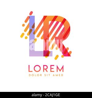 RL logo with the theme of galaxy speed and style that is suitable for creative and business industries. LR Letter Logo design for all webpage media an Stock Vector