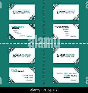 Business card colorful alphabet logo for promotion, marketing and advertising for companies, corporations, cooperatives and SME. suitable for print me Stock Vector