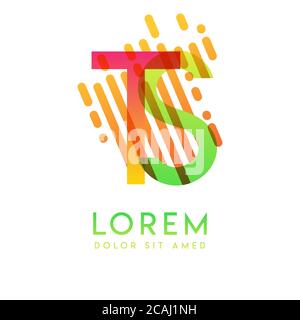 TS logo with the theme of galaxy speed and style that is suitable for creative and business industries. ST Letter Logo design for all webpage media an Stock Vector