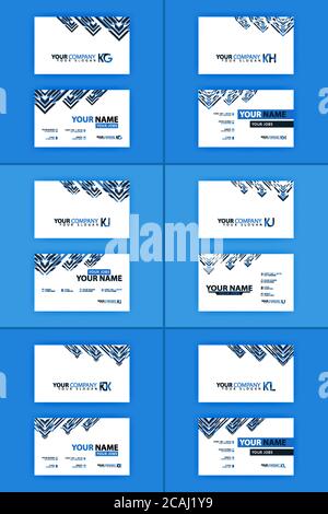 Business card colorful alphabet logo for promotion, marketing and advertising for companies, corporations, cooperatives and SME. suitable for print me Stock Vector