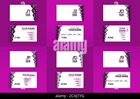 Business card colorful alphabet logo for promotion, marketing and advertising for companies, corporations, cooperatives and SME. suitable for print me Stock Vector