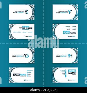 Business card colorful alphabet logo for promotion, marketing and advertising for companies, corporations, cooperatives and SME. suitable for print me Stock Vector
