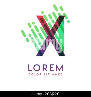 XI logo with the theme of galaxy speed and style that is suitable for creative and business industries. IX Letter Logo design for all webpage media an Stock Vector