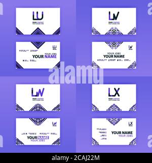 Business card colorful alphabet logo for promotion, marketing and advertising for companies, corporations, cooperatives and SME. suitable for print me Stock Vector