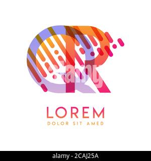 RQ logo with the theme of galaxy speed and style that is suitable for creative and business industries. QR Letter Logo design for all webpage media an Stock Vector