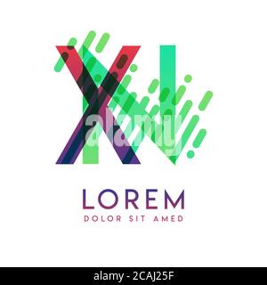 XN logo with the theme of galaxy speed and style that is suitable for creative and business industries. NX Letter Logo design for all webpage media an Stock Vector