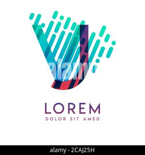 VJ logo with the theme of galaxy speed and style that is suitable for creative and business industries. JV Letter Logo design for all webpage media an Stock Vector