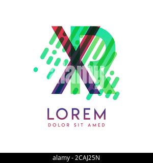 XR logo with the theme of galaxy speed and style that is suitable for creative and business industries. RX Letter Logo design for all webpage media an Stock Vector
