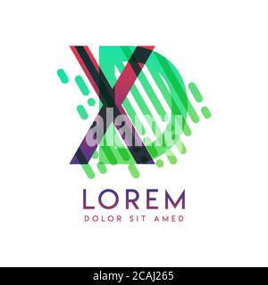 XD logo with the theme of galaxy speed and style that is suitable for creative and business industries. DX Letter Logo design for all webpage media an Stock Vector
