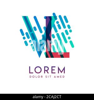 VL logo with the theme of galaxy speed and style that is suitable for creative and business industries. LV Letter Logo design for all webpage media an Stock Vector