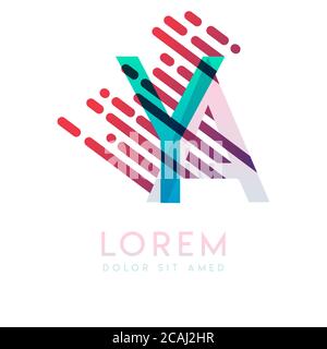 YA logo with the theme of galaxy speed and style that is suitable for creative and business industries. AY Letter Logo design for all webpage media an Stock Vector