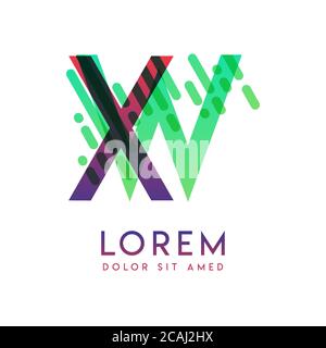 XW logo with the theme of galaxy speed and style that is suitable for creative and business industries. WX Letter Logo design for all webpage media an Stock Vector