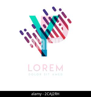 YP logo with the theme of galaxy speed and style that is suitable for creative and business industries. PY Letter Logo design for all webpage media an Stock Vector
