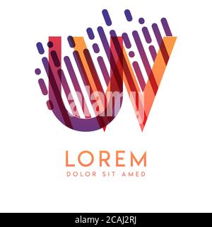 UW logo with the theme of galaxy speed and style that is suitable for creative and business industries. WU Letter Logo design for all webpage media an Stock Vector