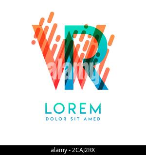 WR logo with the theme of galaxy speed and style that is suitable for creative and business industries. RW Letter Logo design for all webpage media an Stock Vector